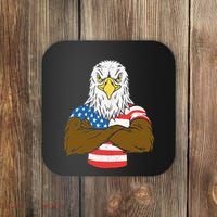 Patriotic Bald Eagle Usa American Flag Coaster thumb 0