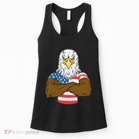 Patriotic Bald Eagle Usa American Flag Women's Tank Top thumb 0