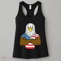 Patriotic Bald Eagle Usa American Flag Women's Tank Top thumb 3