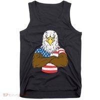 Patriotic Bald Eagle Usa American Flag Tank Top thumb 0
