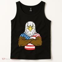 Patriotic Bald Eagle Usa American Flag Tank Top thumb 2