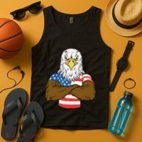 Patriotic Bald Eagle Usa American Flag Tank Top thumb 4