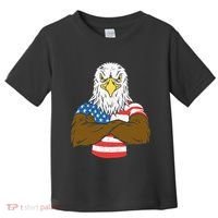 Patriotic Bald Eagle Usa American Flag Toddler T-Shirt thumb 0