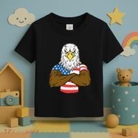 Patriotic Bald Eagle Usa American Flag Toddler T-Shirt thumb 3