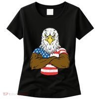 Patriotic Bald Eagle Usa American Flag Women's T-Shirt thumb 0
