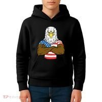 Patriotic Bald Eagle Usa American Flag Kids Hoodie thumb 4