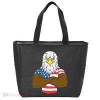 Patriotic Bald Eagle Usa American Flag Tote Bag thumb 0