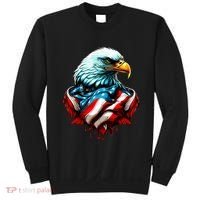 Patriotic Bald Eagle 4th Of July USA American Flag Sweatshirt thumb 0