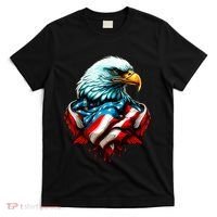 Patriotic Bald Eagle 4th Of July USA American Flag T-Shirt thumb 0