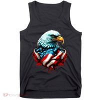 Patriotic Bald Eagle 4th Of July USA American Flag Tank Top thumb 0