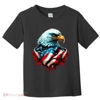 Patriotic Bald Eagle 4th Of July USA American Flag Toddler T-Shirt thumb 0