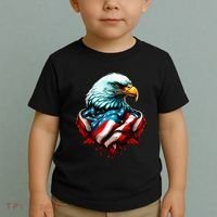 Patriotic Bald Eagle 4th Of July USA American Flag Toddler T-Shirt thumb 2