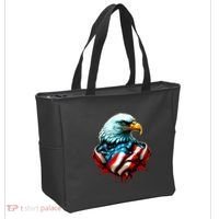 Patriotic Bald Eagle 4th Of July USA American Flag Tote Bag thumb 2