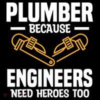Plumber Because Engineers Need Heroes Too Plumbing Plumbers Women's Hoodie thumb 2