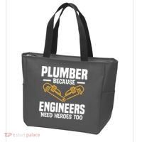 Plumber Because Engineers Need Heroes Too Plumbing Plumbers Tote Bag thumb 3