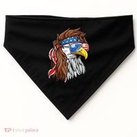 Patriotic Bald Eagle Mullet Usa American Flag 4th Of July USA-Made Doggie Bandana thumb 0