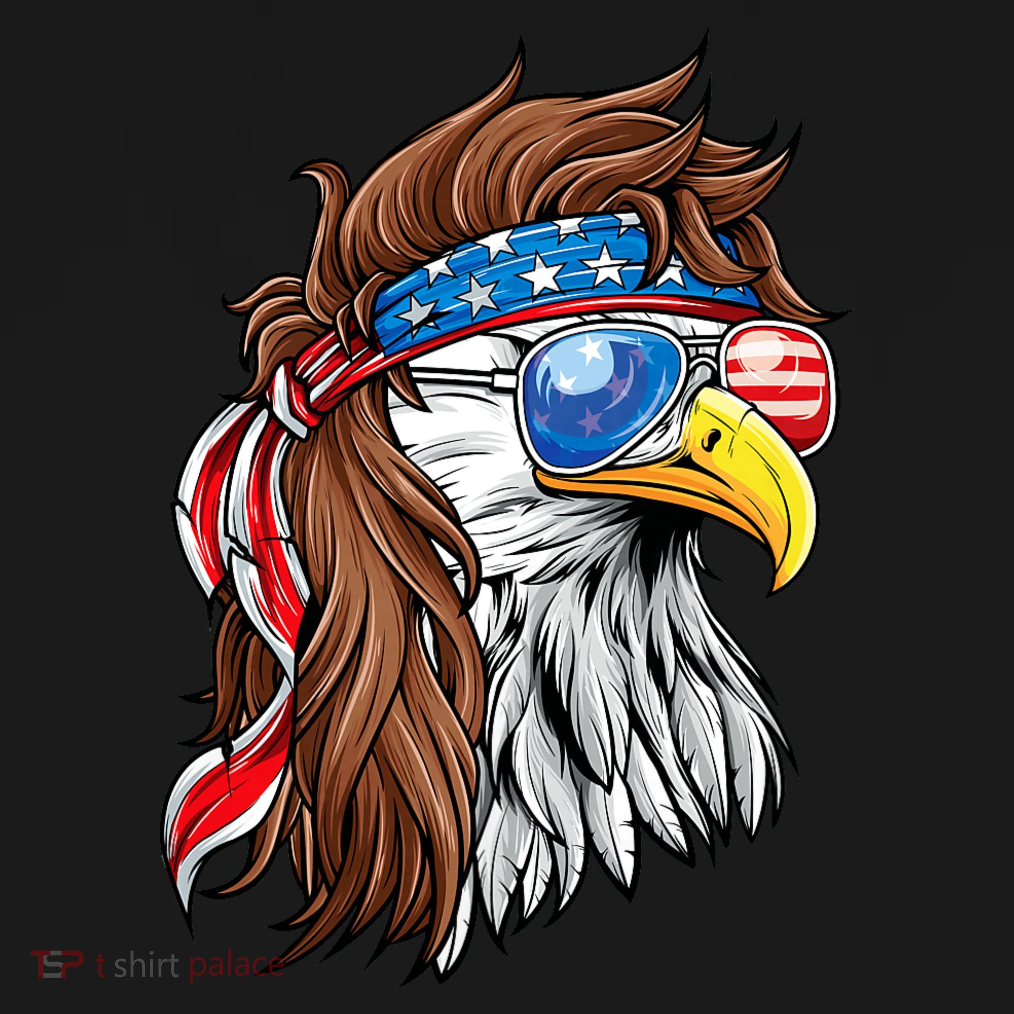 Patriotic Bald Eagle Mullet Usa American Flag 4th Of July Women's Hoodie