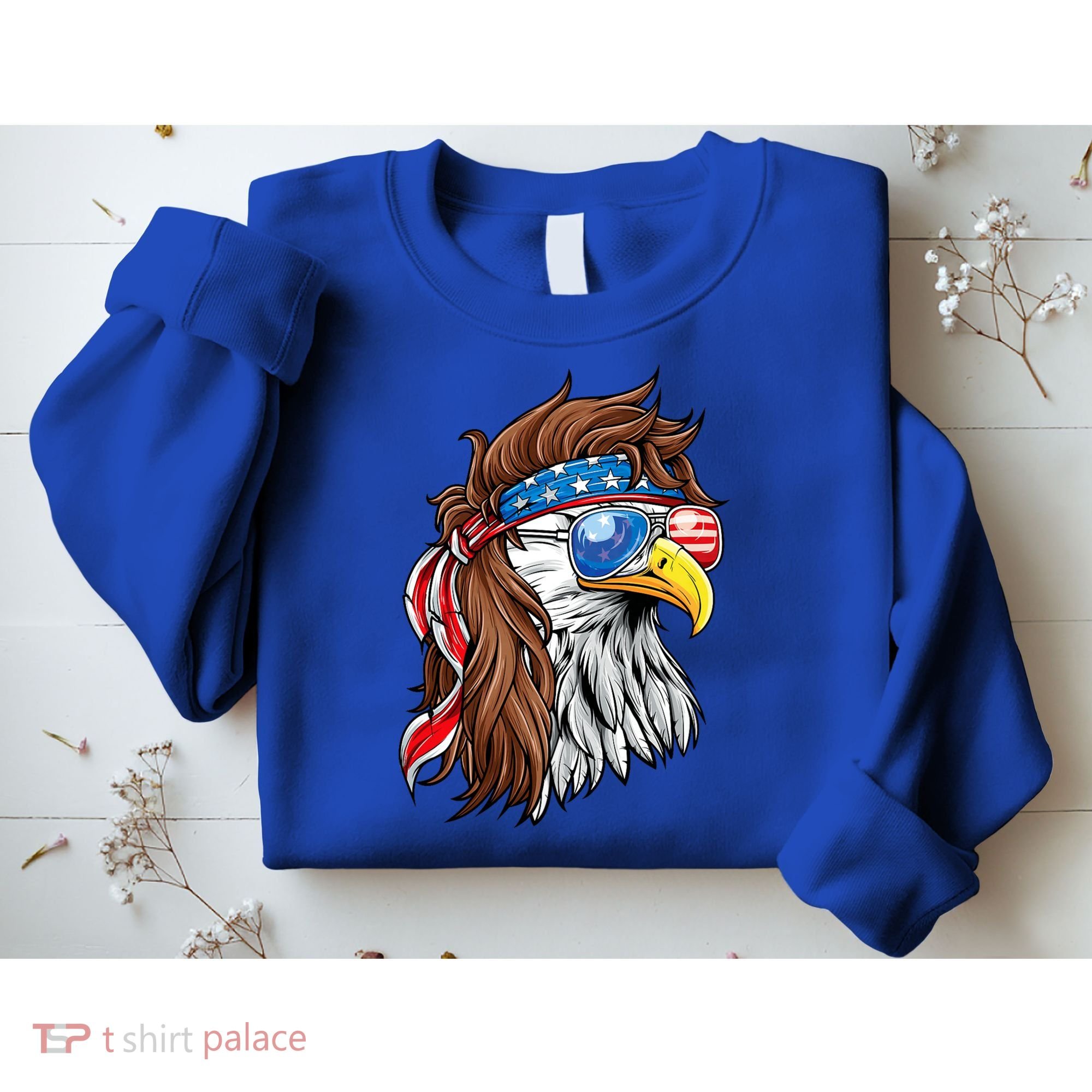 Patriotic Bald Eagle Mullet Usa American Flag 4th Of July Sweatshirt