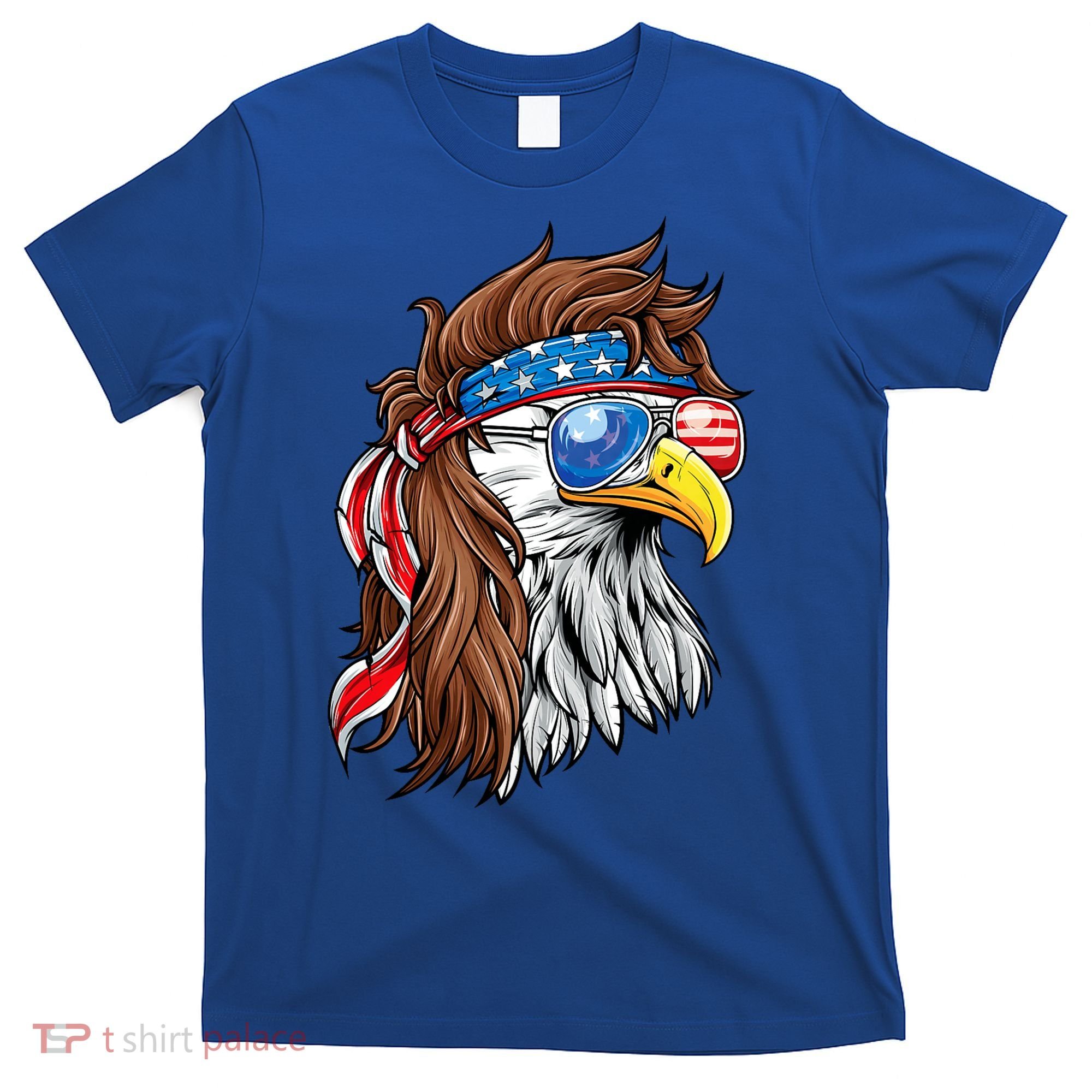 Patriotic Bald Eagle Mullet Usa American Flag 4th Of July T-Shirt