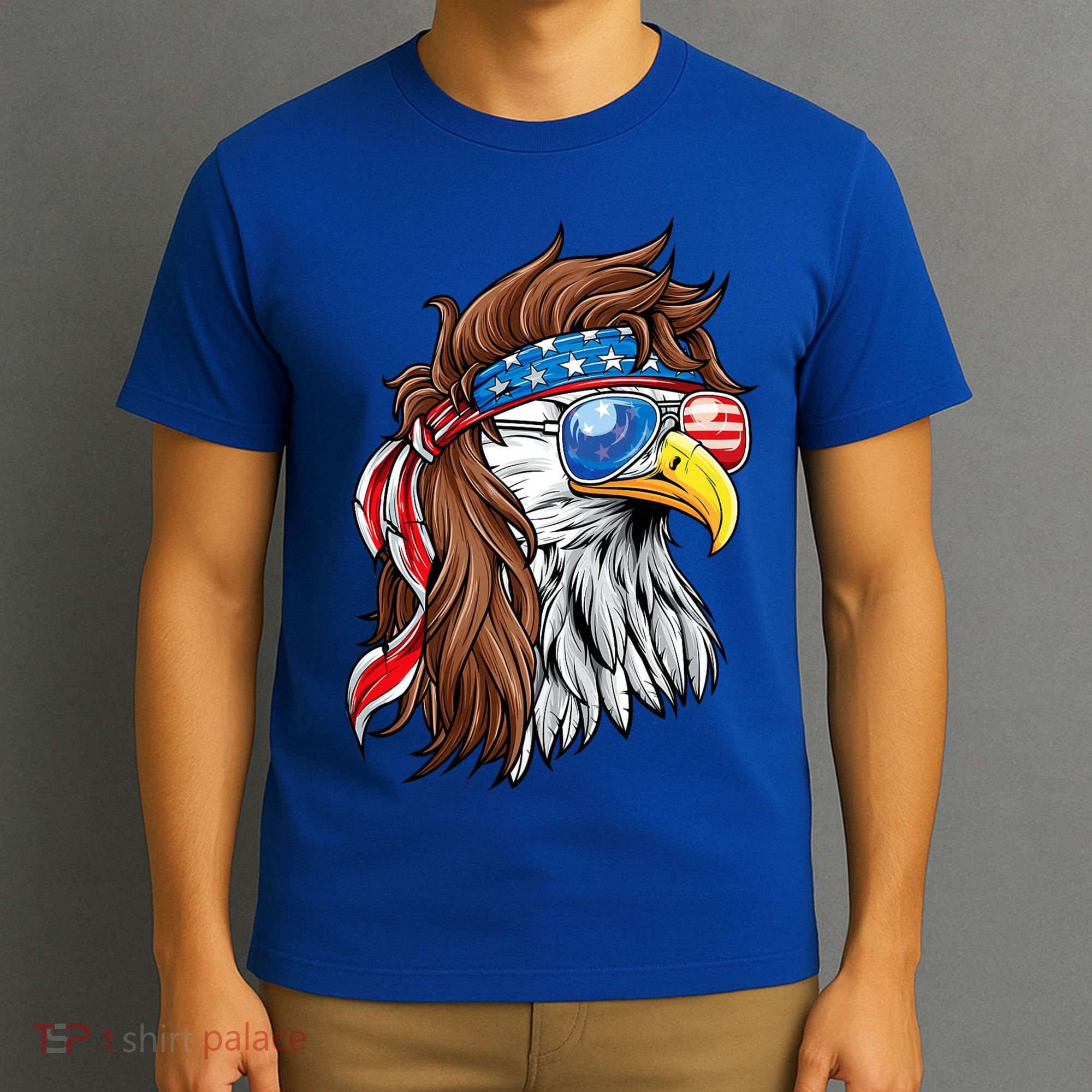 Patriotic Bald Eagle Mullet Usa American Flag 4th Of July T-Shirt
