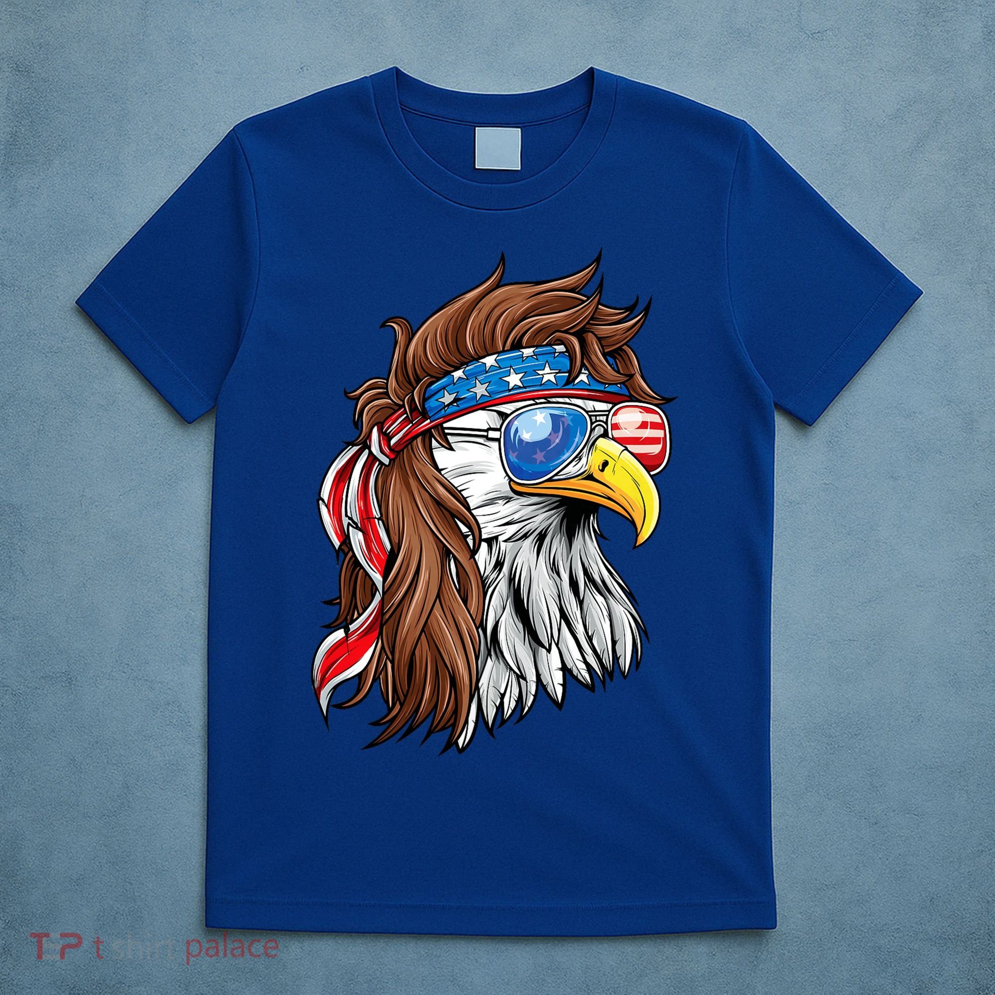 Patriotic Bald Eagle Mullet Usa American Flag 4th Of July T-Shirt