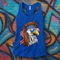 Patriotic Bald Eagle Mullet Usa American Flag 4th Of July Women's Tank Top thumb 3