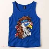 Patriotic Bald Eagle Mullet Usa American Flag 4th Of July Tank Top thumb 2