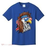 Patriotic Bald Eagle Mullet Usa American Flag 4th Of July Kids T-Shirt thumb 0