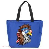 Patriotic Bald Eagle Mullet Usa American Flag 4th Of July Tote Bag thumb 0