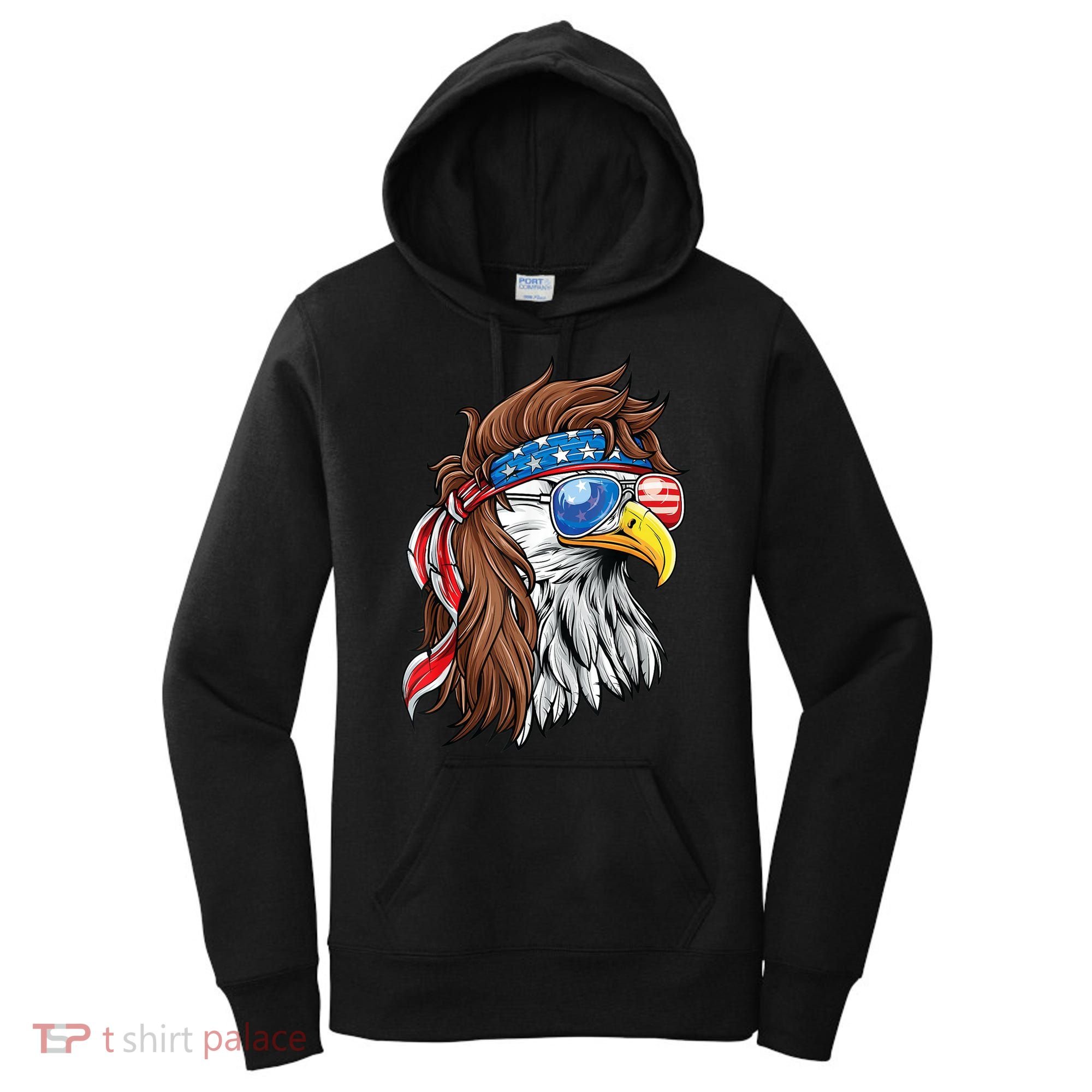 Patriotic Bald Eagle Mullet Usa American Flag 4th Of July Cool Gift Women's Hoodie