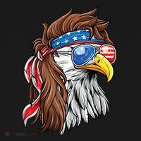 Patriotic Bald Eagle Mullet Usa American Flag 4th Of July Cool Gift Women's Hoodie thumb 2