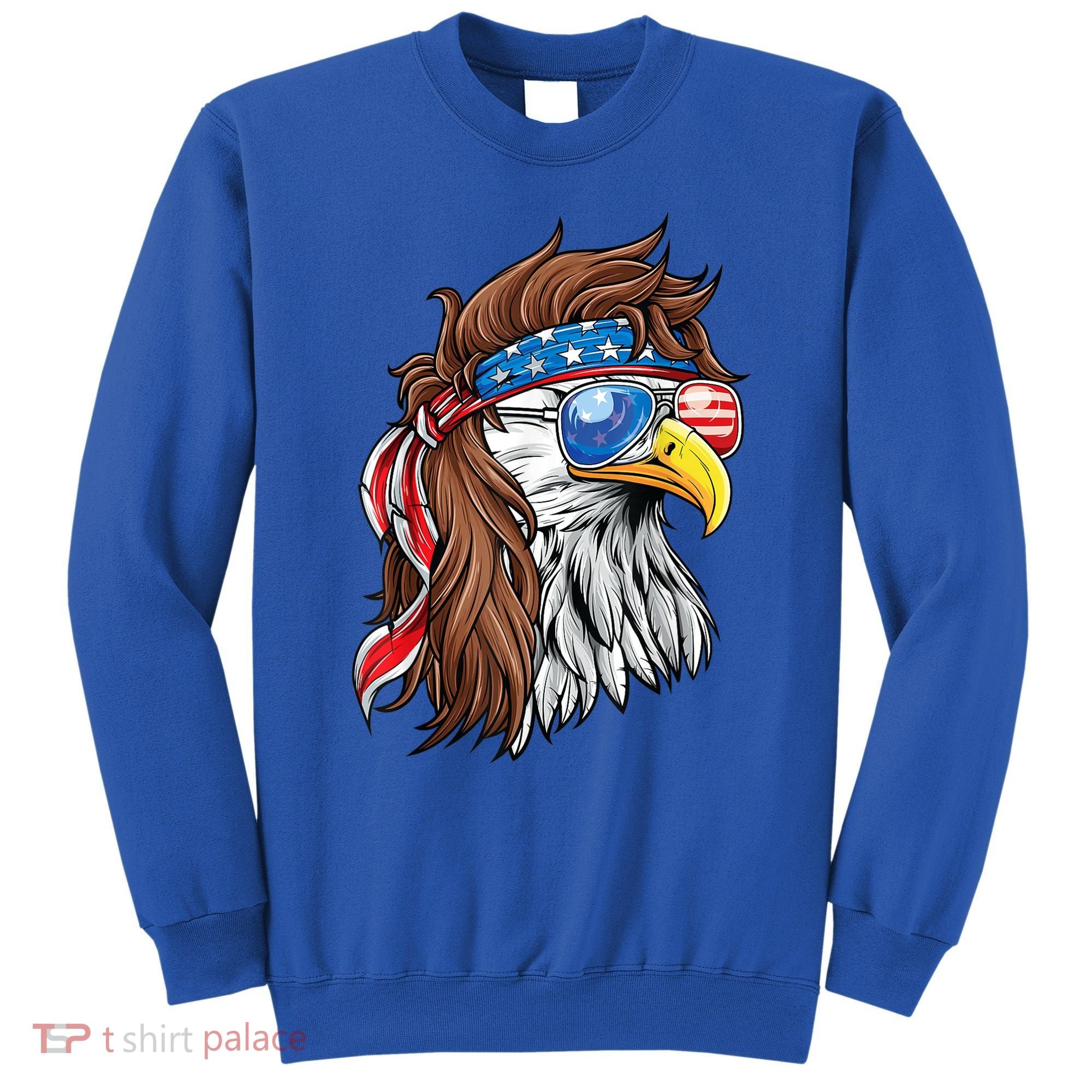 Patriotic Bald Eagle Mullet Usa American Flag 4th Of July Cool Gift Sweatshirt