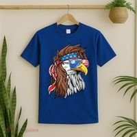 Patriotic Bald Eagle Mullet Usa American Flag 4th Of July Cool Gift T-Shirt thumb 2