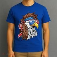 Patriotic Bald Eagle Mullet Usa American Flag 4th Of July Cool Gift T-Shirt thumb 3