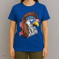 Patriotic Bald Eagle Mullet Usa American Flag 4th Of July Cool Gift T-Shirt thumb 4