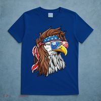 Patriotic Bald Eagle Mullet Usa American Flag 4th Of July Cool Gift T-Shirt thumb 5