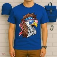 Patriotic Bald Eagle Mullet Usa American Flag 4th Of July Cool Gift T-Shirt thumb 6