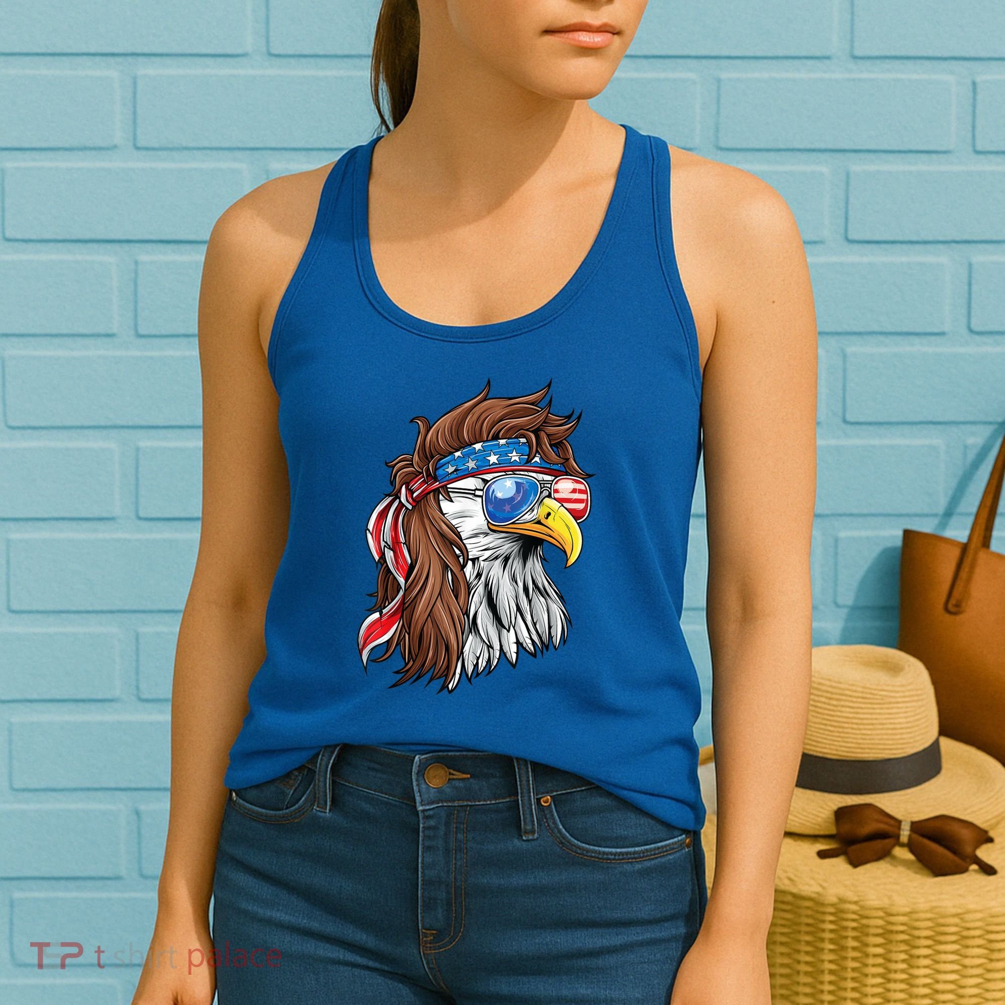Patriotic Bald Eagle Mullet Usa American Flag 4th Of July Cool Gift Women's Tank Top