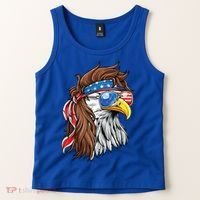Patriotic Bald Eagle Mullet Usa American Flag 4th Of July Cool Gift Tank Top thumb 2