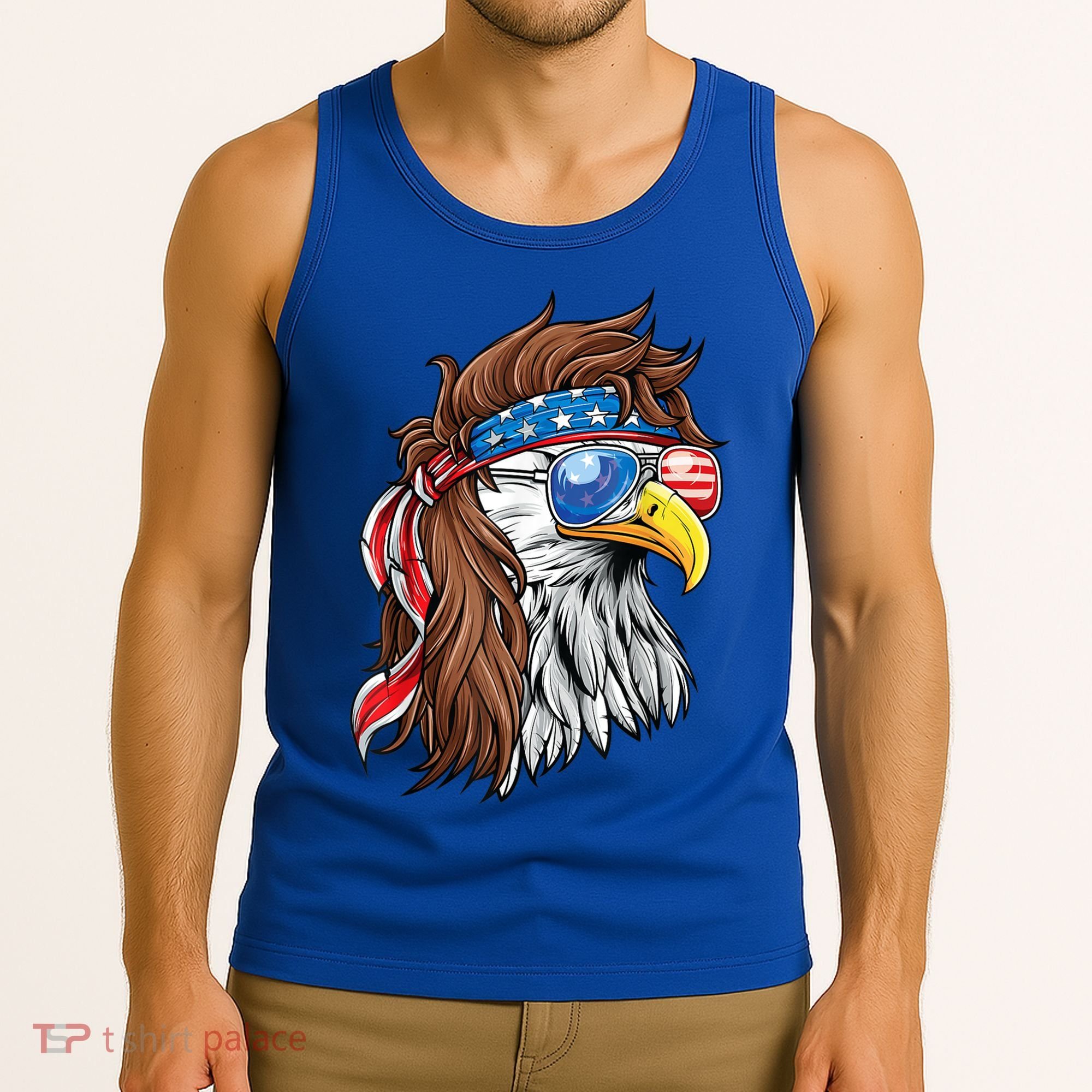 Patriotic Bald Eagle Mullet Usa American Flag 4th Of July Cool Gift Tank Top