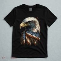 Patriotic Bald Eagle 4th Of JulyMen USA American Flag T-Shirt thumb 5