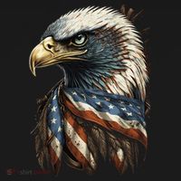 Patriotic Bald Eagle 4th Of JulyMen USA American Flag T-Shirt thumb 7