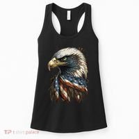 Patriotic Bald Eagle 4th Of JulyMen USA American Flag Women's Tank Top thumb 0