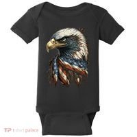 Patriotic Bald Eagle 4th Of JulyMen USA American Flag Baby Bodysuit thumb 0