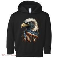 Patriotic Bald Eagle 4th Of JulyMen USA American Flag Toddler Hoodie thumb 0