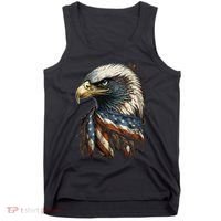 Patriotic Bald Eagle 4th Of JulyMen USA American Flag Tank Top thumb 0