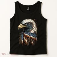 Patriotic Bald Eagle 4th Of JulyMen USA American Flag Tank Top thumb 2