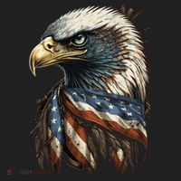 Patriotic Bald Eagle 4th Of JulyMen USA American Flag Golf Towel thumb 3