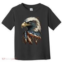 Patriotic Bald Eagle 4th Of JulyMen USA American Flag Toddler T-Shirt thumb 0