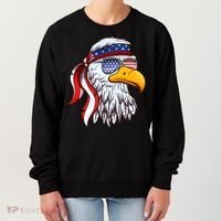 Patriotic Bald Eagle Mullet USA American Flag 4th Of July Women's Sweatshirt thumb 0